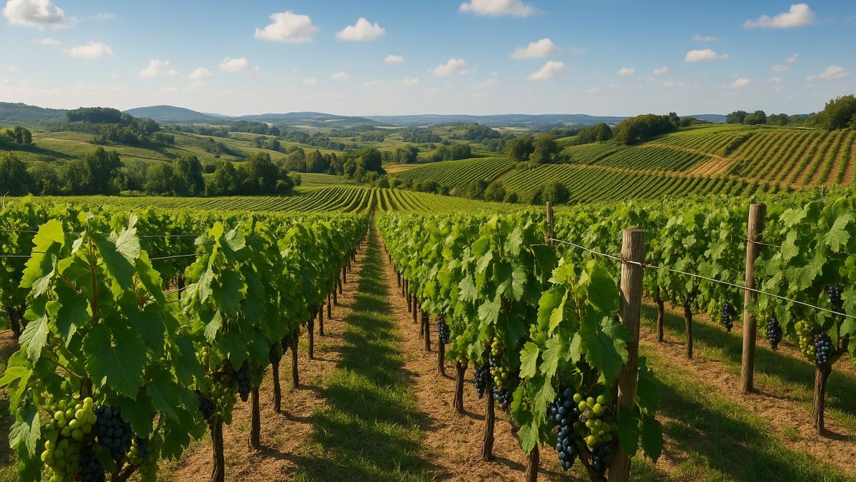 Виноградники летом
