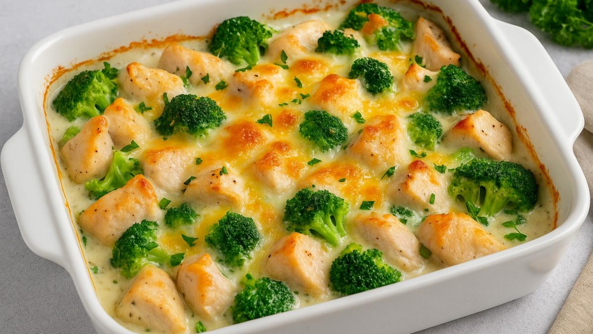 Куриное филе, запечённое с сыром и брокколи Куриное филе, запечённое с сыром и брокколи