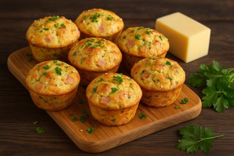 маффины с ветчиной и сыром