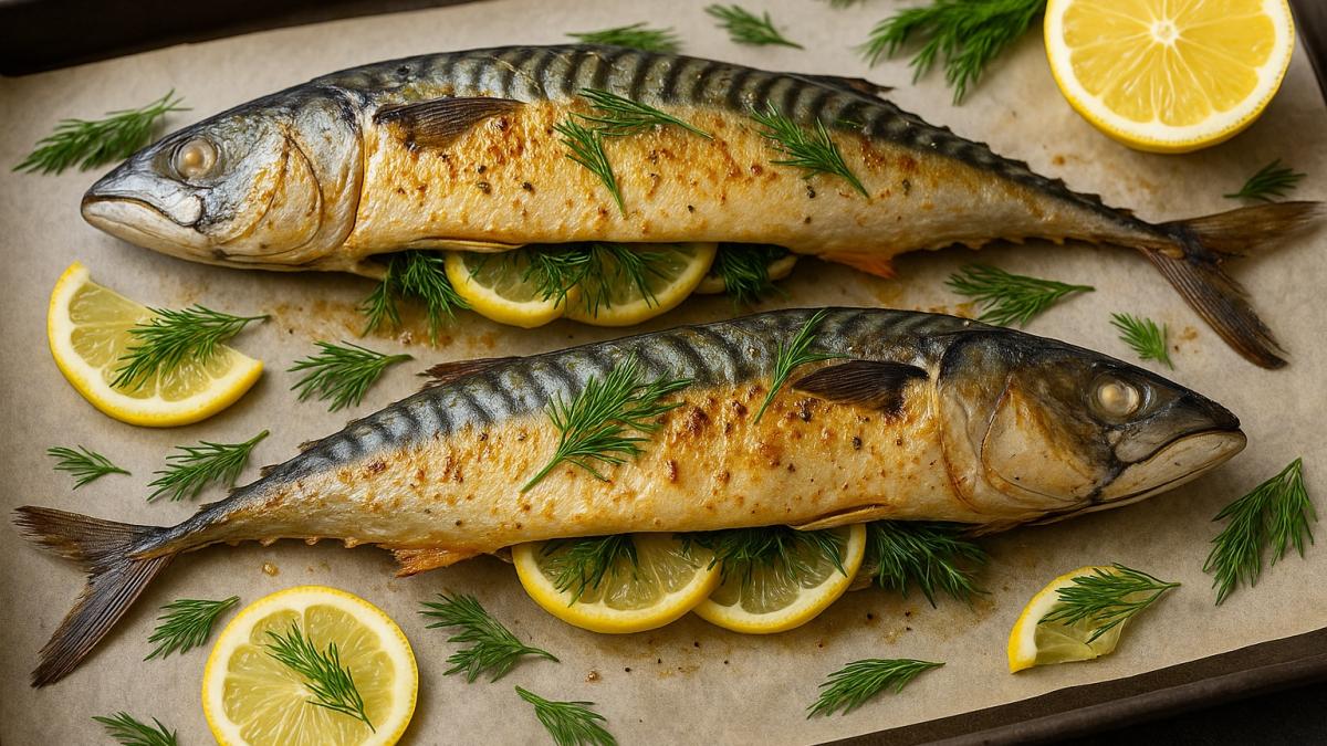 Запечённая рыба с лимоном