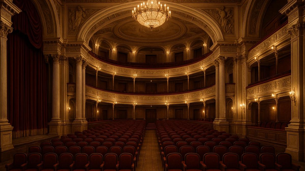 Интерьер старого театра Интерьер старого театра