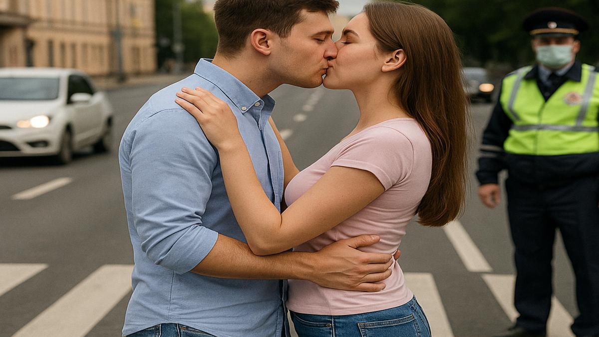 Поцелуй на проезжей части Поцелуй на проезжей части