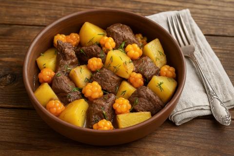 Кулинары: ягоды морошки усиливают вкус говядины и заменяют уксус в летнем жарком