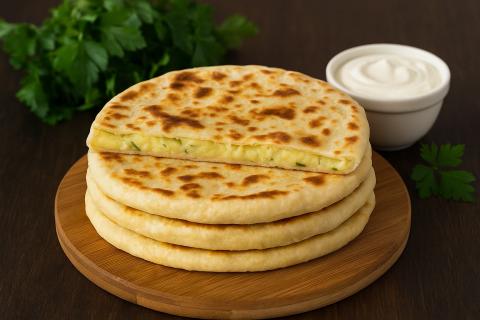 Историки кавказской кухни отмечают древнее происхождение хычинов как праздничного блюда