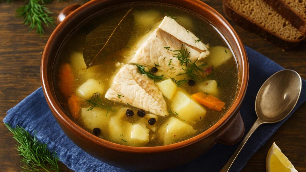 Суп из сига с таёжными травами по-карельски