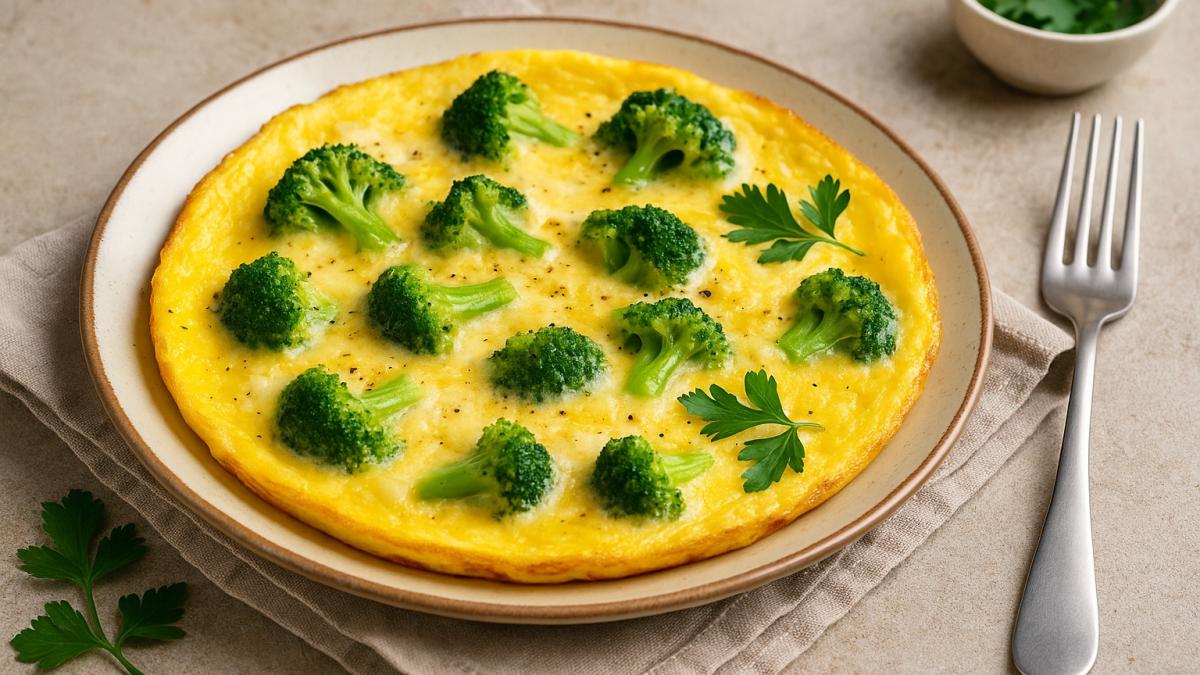 Омлет с брокколи и сыром Омлет с брокколи и сыром