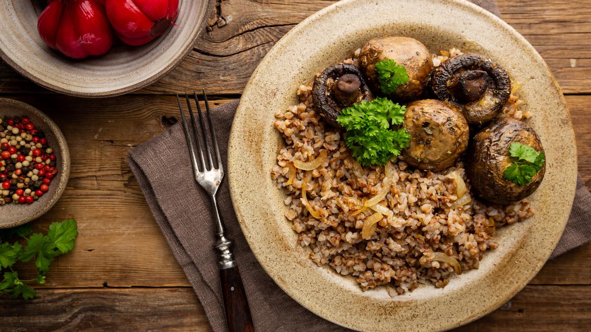 Гречка с грибами
