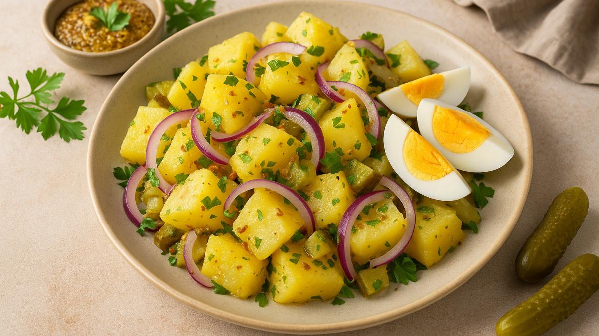 Картофельный салат с горчичной заправкой Картофельный салат с горчичной заправкой