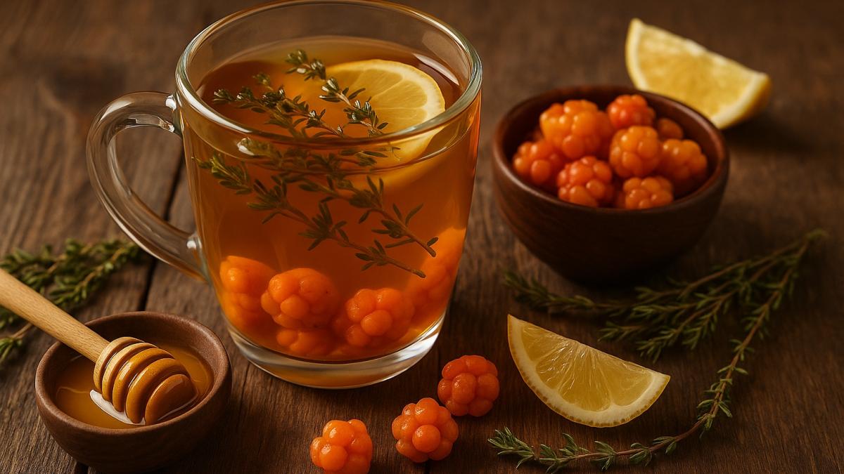 Чай с чабрецом и морошкой Чай с чабрецом и морошкой
