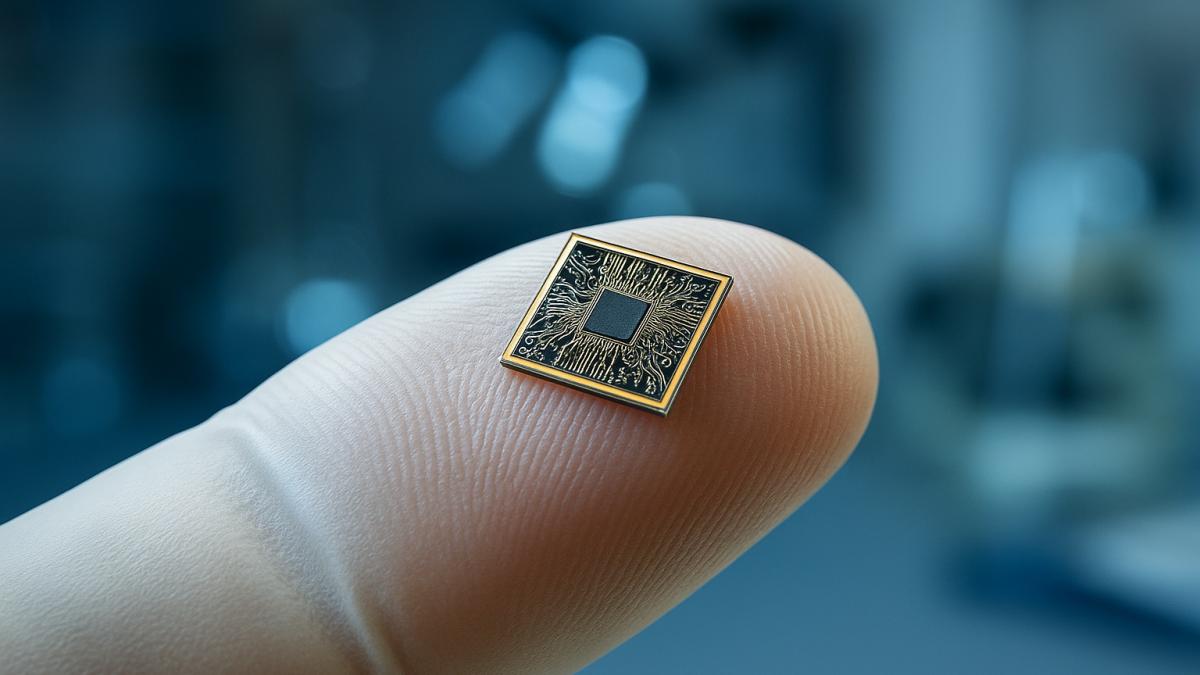 Микрочип на кончике пальца Микрочип на кончике пальца