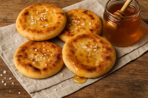 Лепёшки с мёдом и солью подходят для поста, пикника и замены хлеба летом