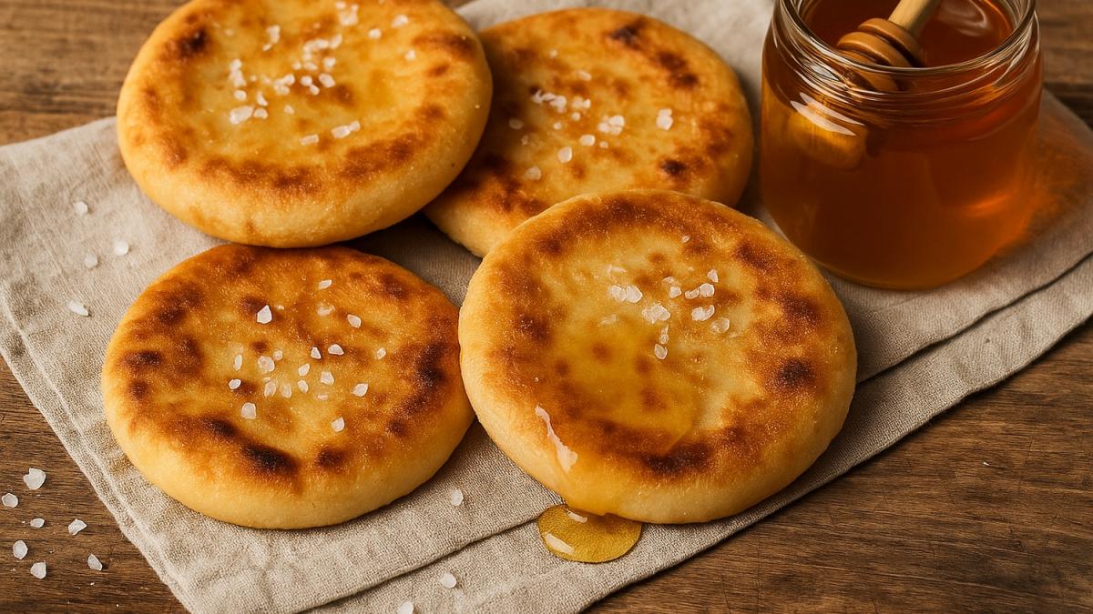 Лепёшки с мёдом и солью