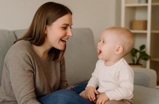 Без игрушек и гаджетов: как родители тренируют речь ребёнка на коленке