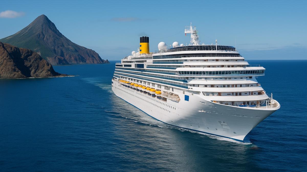 Круизный лайнер на Дальнем Востоке