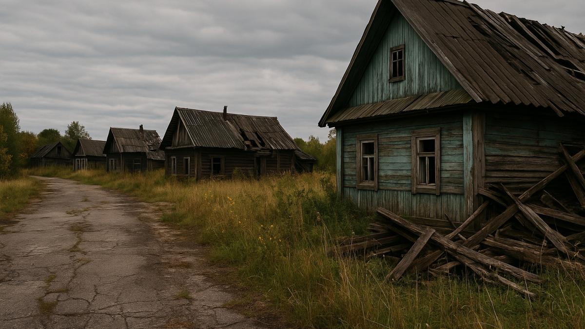 Заброшенный поселок в России