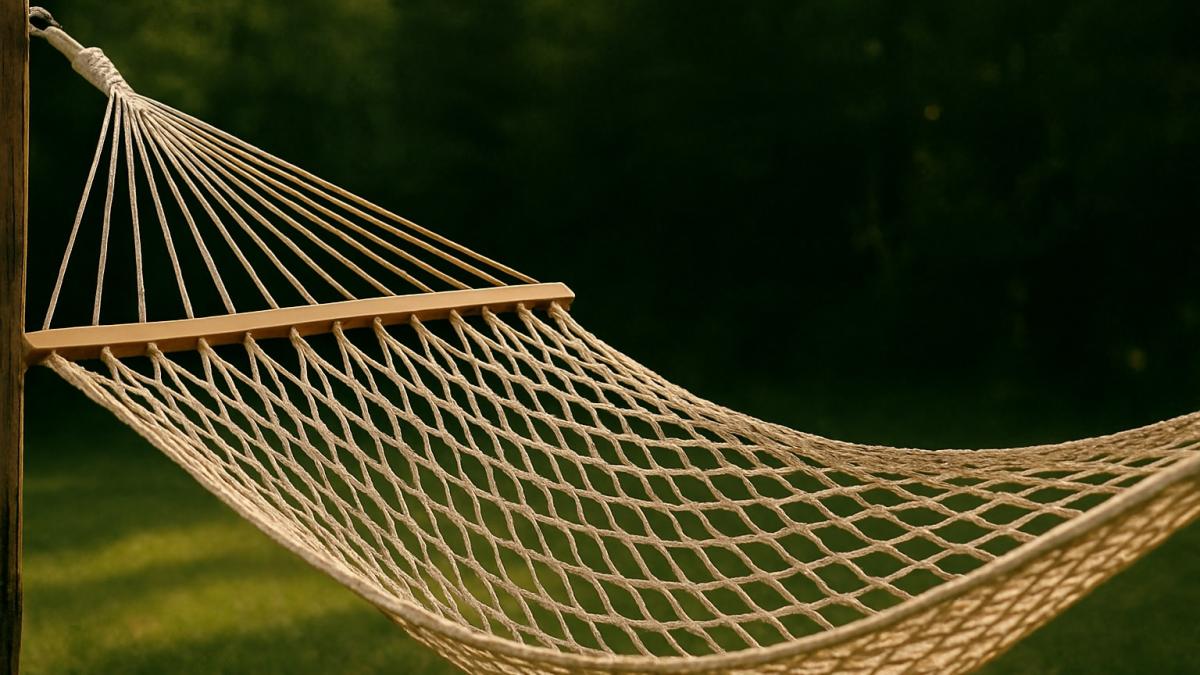 Горизонтальный гамак из шнура