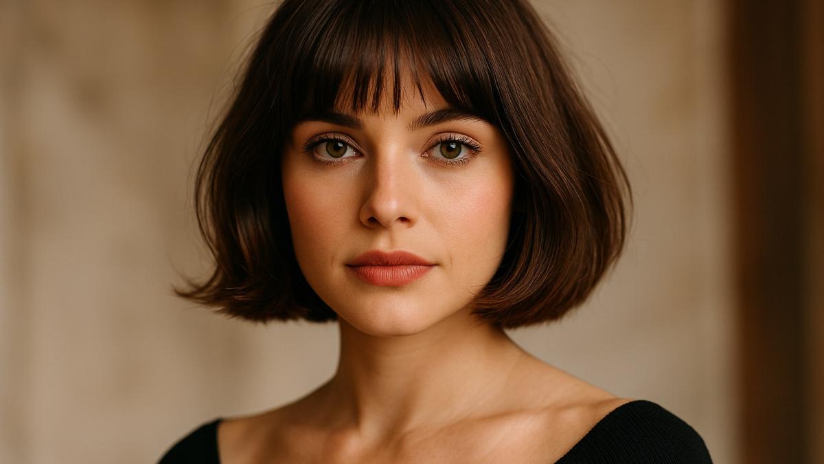 Боб с челкой