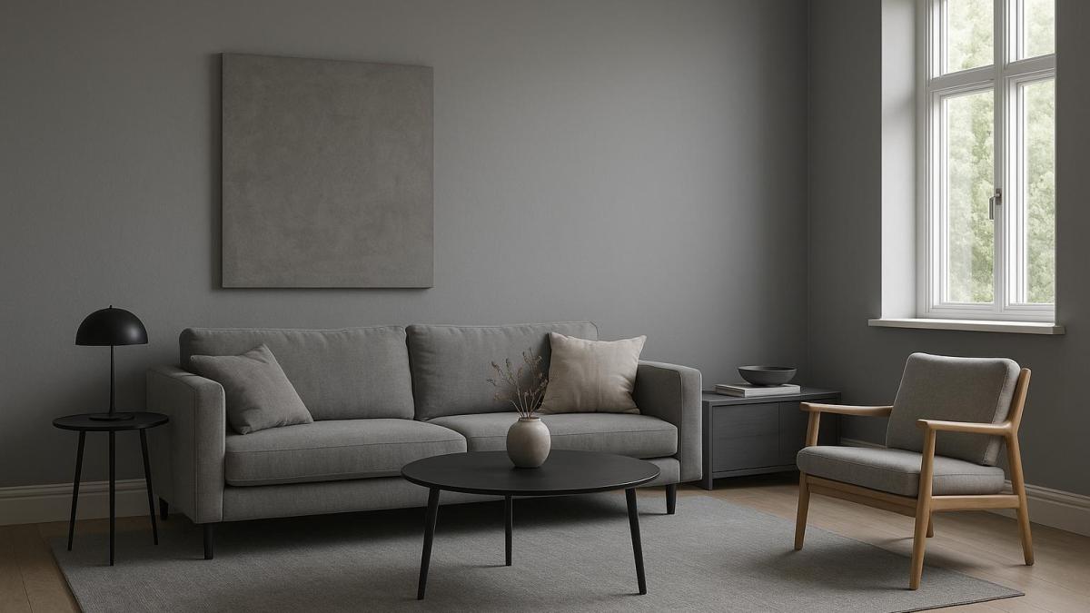 Серая комната в современном стиле Серая комната в современном стиле