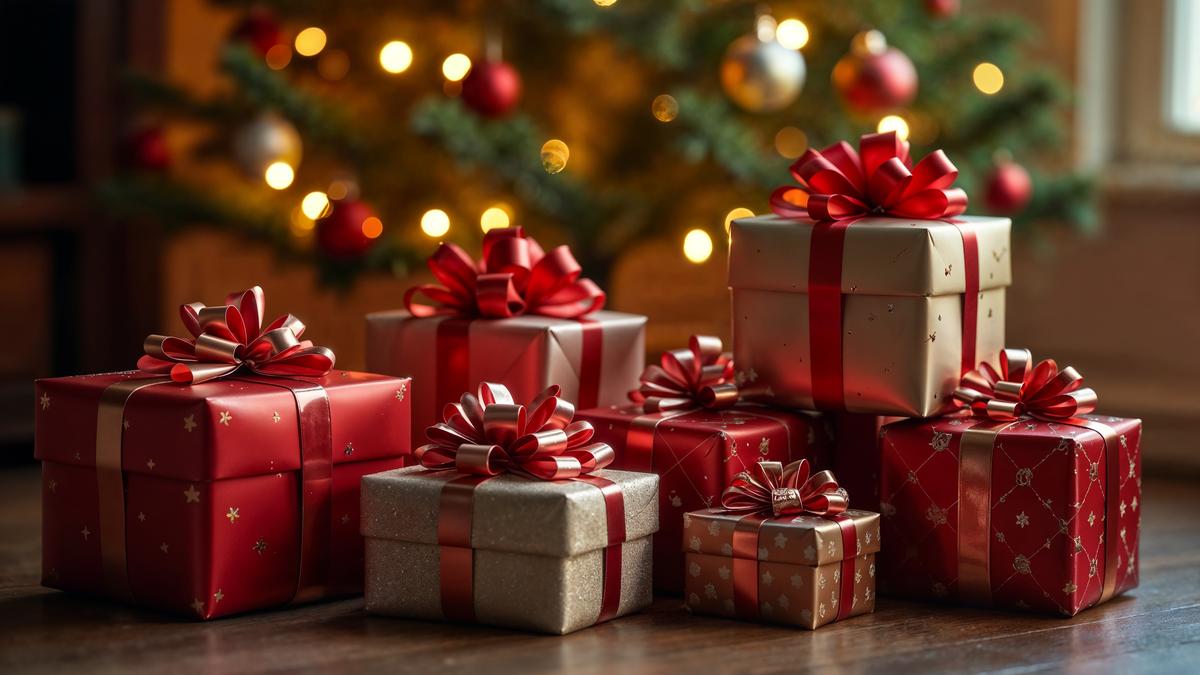 Новогодние подарки под ёлкой
