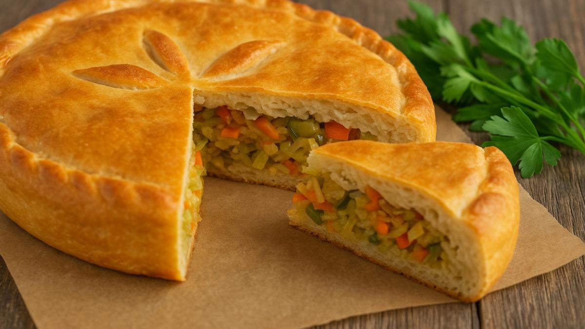 Домашний овощной пирог