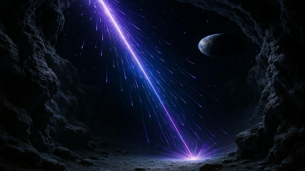 Космический луч в пещере