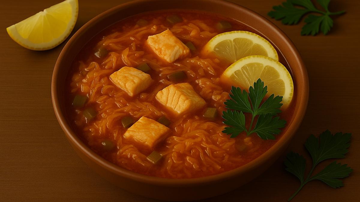 Солянка с треской и квашеной капустой