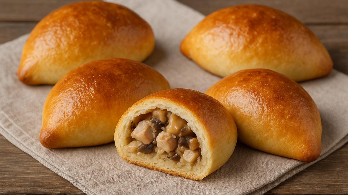 Мини-пирожки с грибами и курицей Мини-пирожки с грибами и курицей