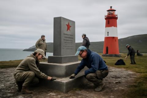 Более 250 волонтеров восстановили мемориалы и маяк на полуострове Рыбачий