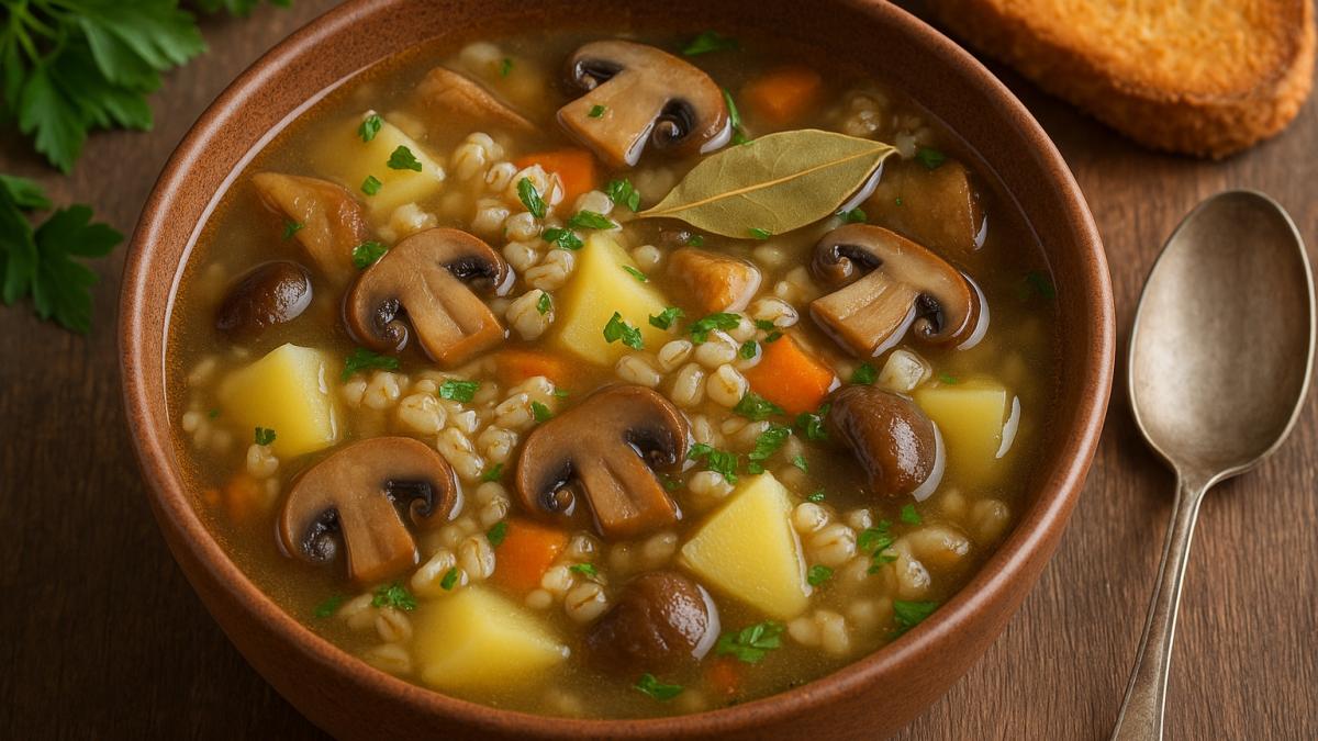 Похлёбка с грибами и ячкой Похлёбка с грибами и ячкой