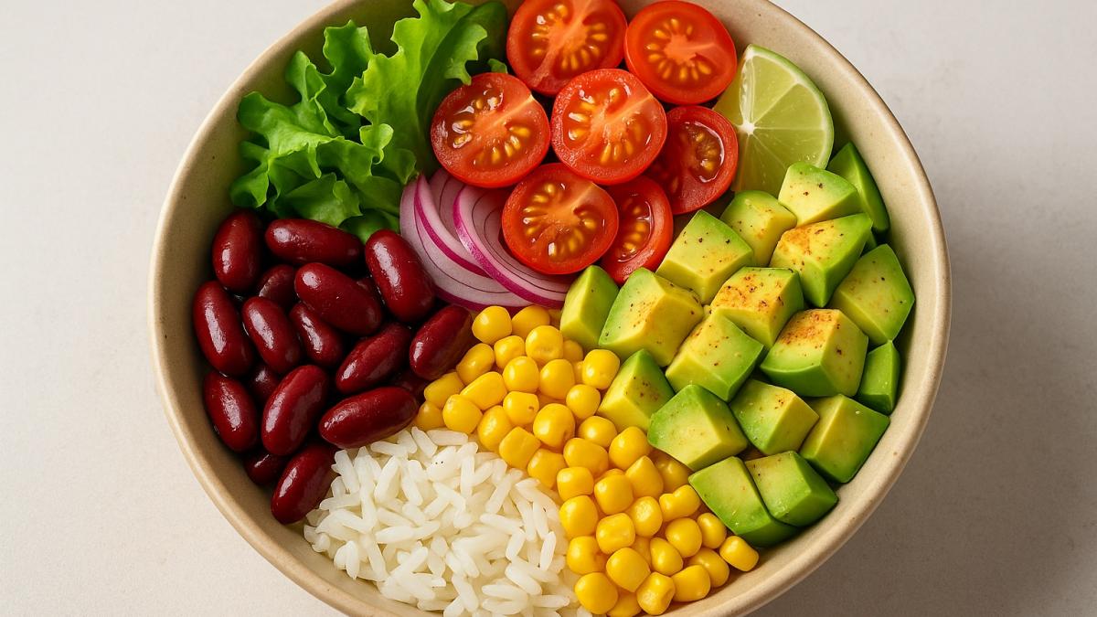 Боул с фасолью и кукурузой