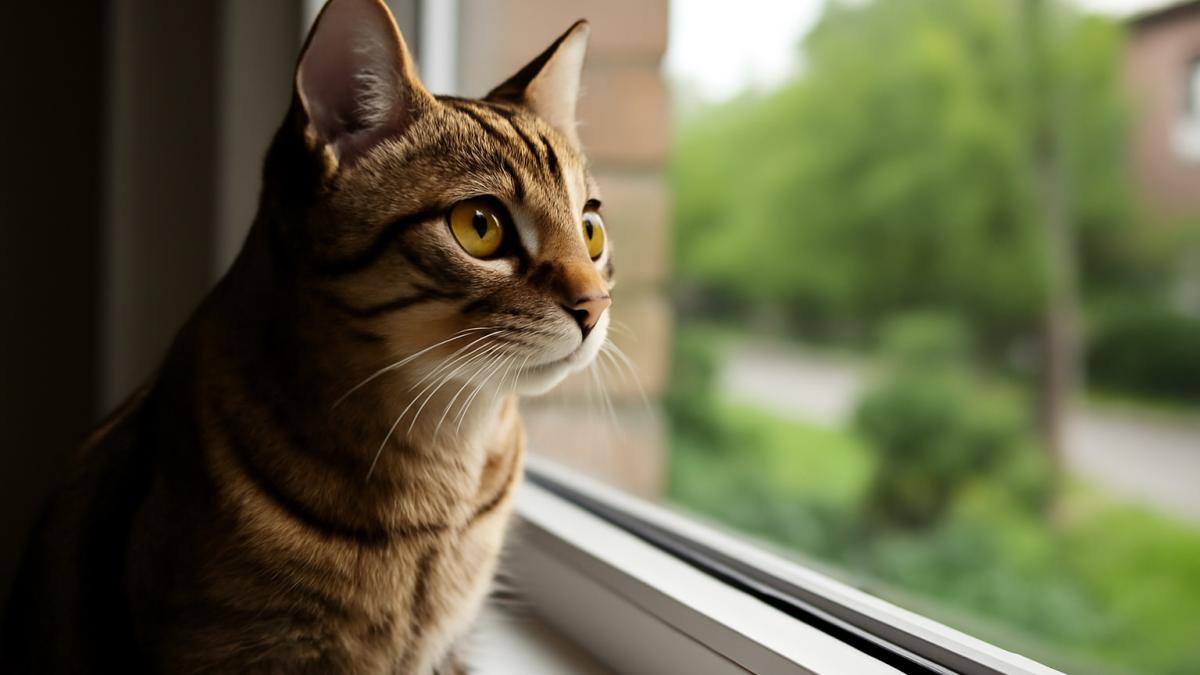 Кошка на подоконнике