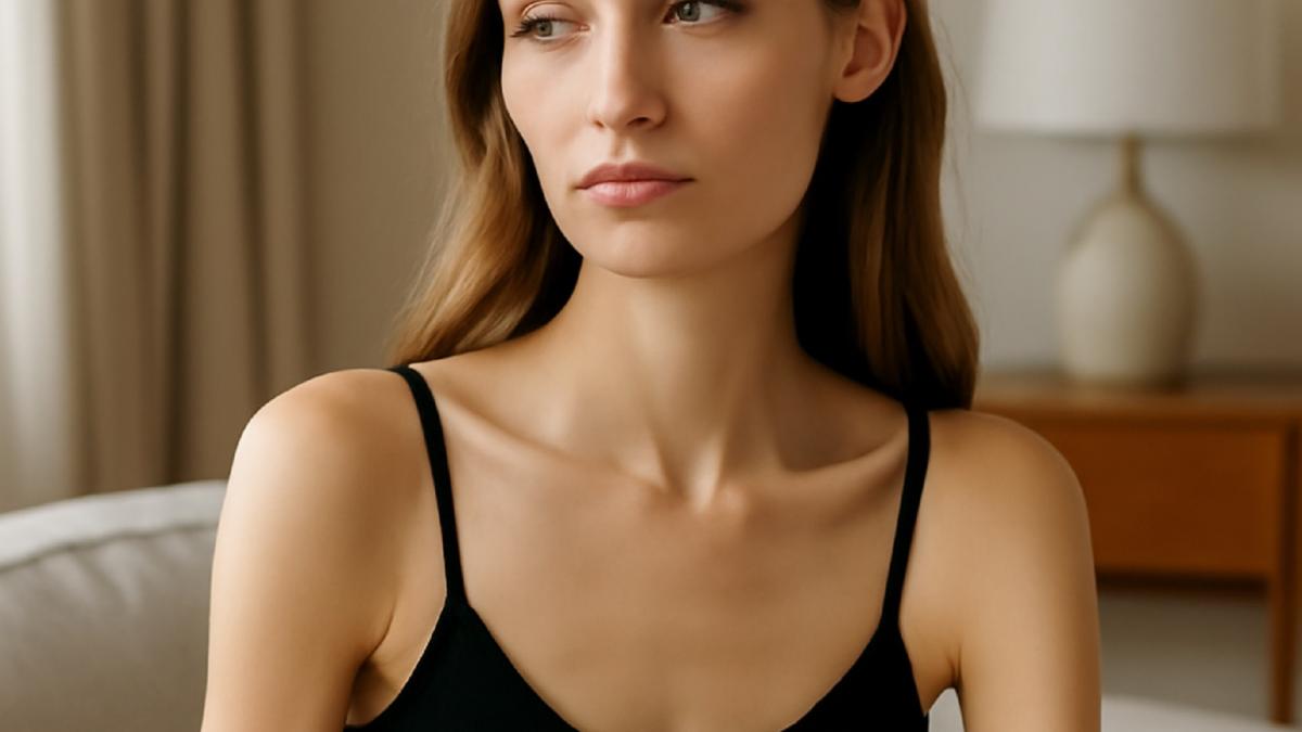 Худая молодая женщина