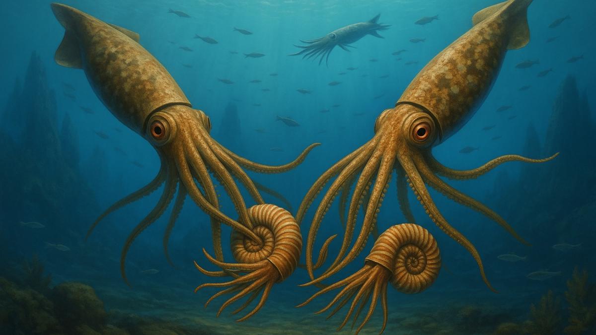 Древние кальмары в меловом океане