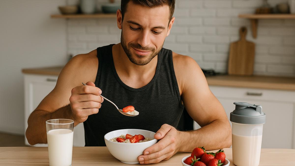 Спортсмен завтракает