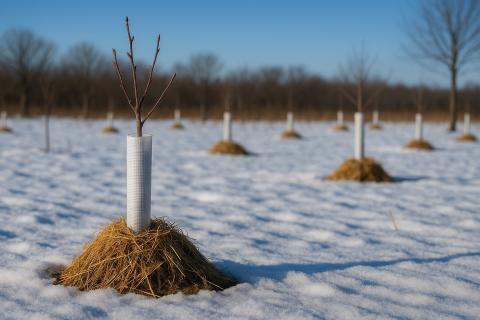 Лапник снижает повреждения коры саженцев от грызунов — агрономы