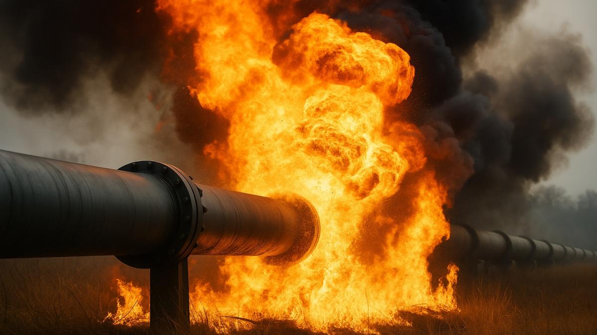 Повреждение нефтепровода