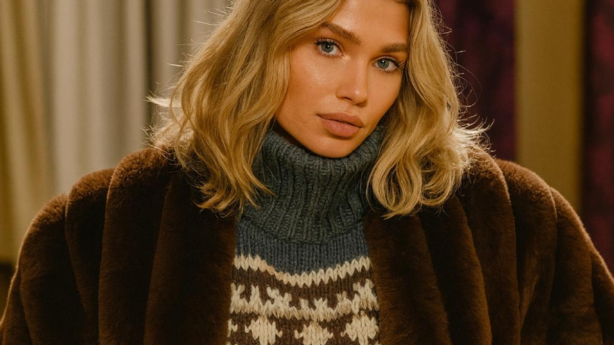 Зимний модный образ