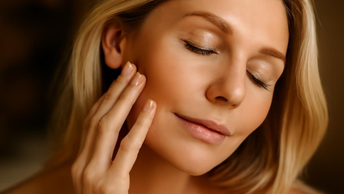 Женщина с ухоженной кожей лица