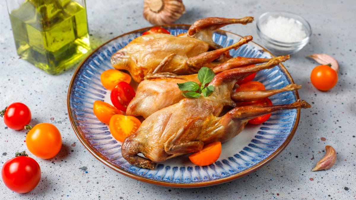 Перепела с травами