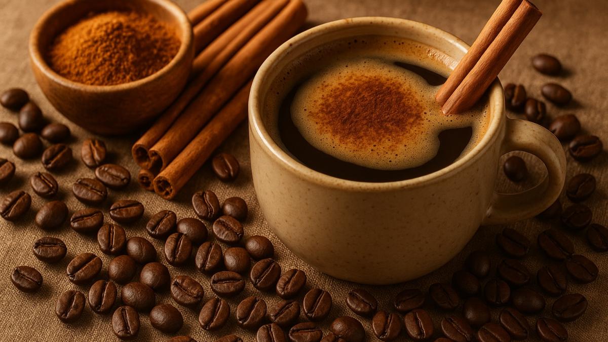 Кофе и корица на столе