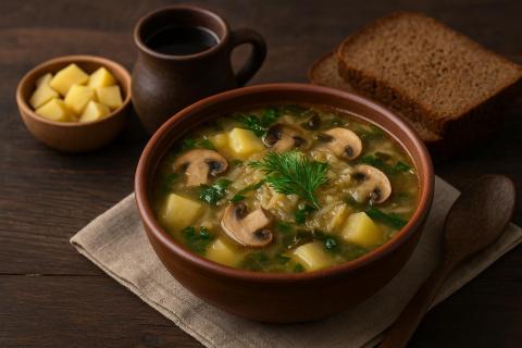 Рецепт щи с репой, грибами и ржаным квасом — традиционное блюдо без мяса