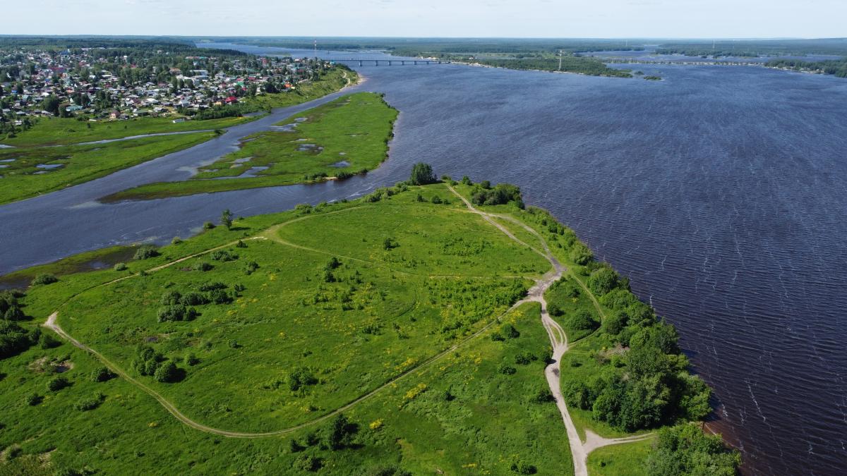 Usolie city and Kama River, Perm Krai Usolie city and Kama River, Perm Krai