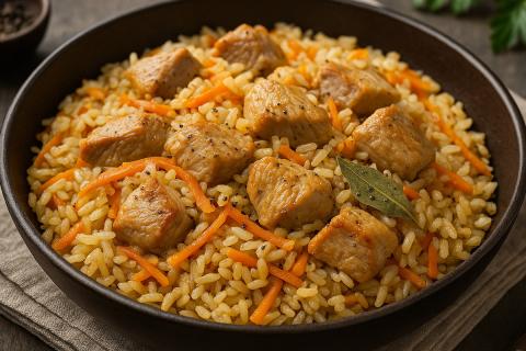 Плов с индейкой и овощами готовится без жарки — вариант для всей семьи в холодный сезон