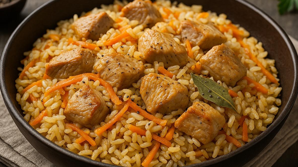 Северный плов с индейкой и морковью Северный плов с индейкой и морковью