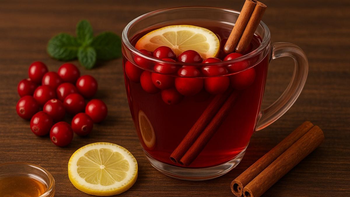 Чай с клюквой и корицей для здоровья суставов Чай с клюквой и корицей для здоровья суставов