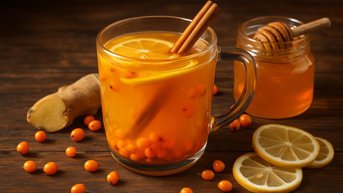 Чай с облепихой и мёдом Чай с облепихой и мёдом