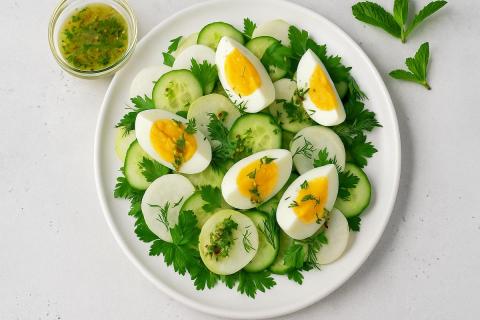 Как приготовить салат с молодой репой и яйцом — лёгкое блюдо без майонеза