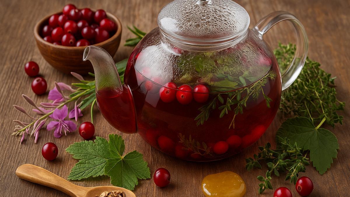 Чай с клюквой и корнем дягиля Чай с клюквой и корнем дягиля