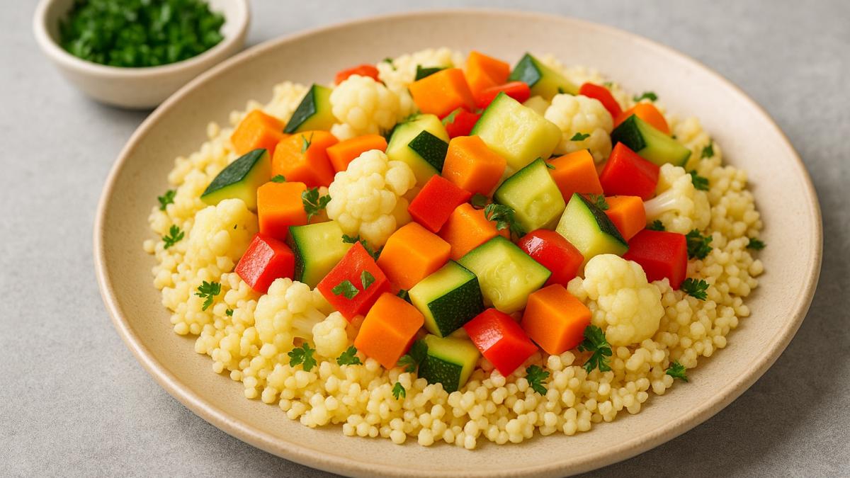 Кус-кус с овощами на пару Кус-кус с овощами на пару