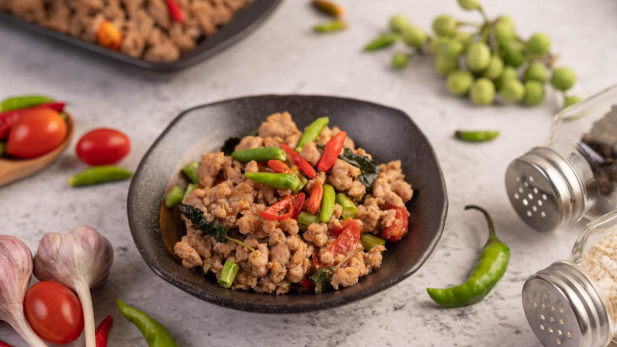 Фарш с овощами
